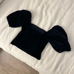 Abercrombie & Fitch Velvet Crop Top